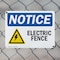 Signmission Electric Fence OSHA Notice Sign, Plastic, 10in W x 7in L, 2PK OS-2PACK-NS-P-710-L-11626 - alternate 6